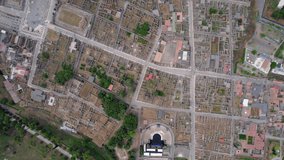 4K Aerial of the ancient ruins of Pompeii, Italy.