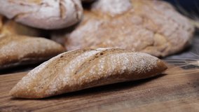short video with details slider of different types of bread