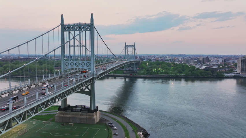 Robert F Kennedy bridge above the East River overlooking Randall