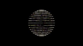 Geometric glow animated symbol of sphere, circle. Rotating world Wide Web. Pattern of rainbow digital network, matrix. Globe. Background for screensavers, presentations, technology, business. 4k