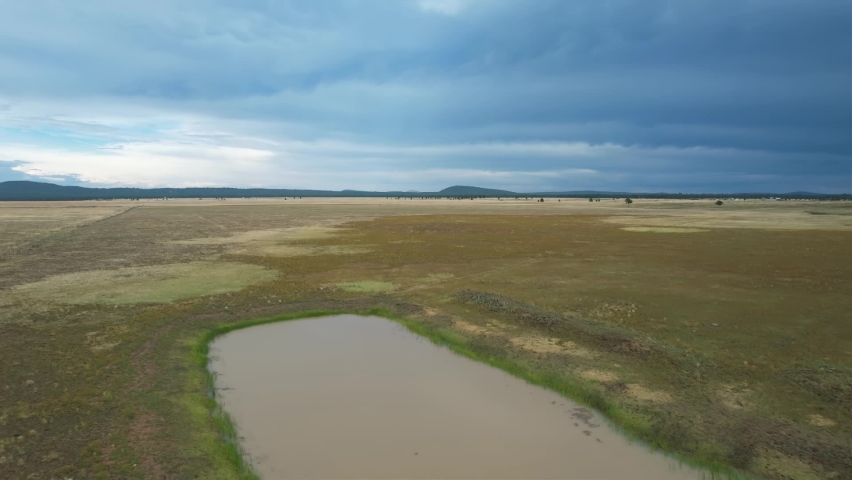 Aerial of a vast grassland prairie Royalty-Free Stock Footage #1092281887