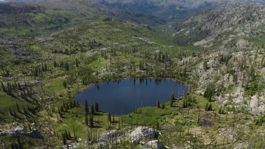 Aerial of Lloyds Lake in Idaho