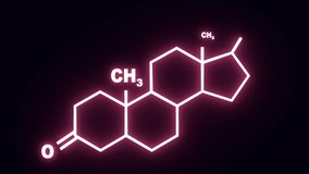 Chemical molecular formula hormone testosterone. Neon shine lines - Powered by Shutterstock - Get 15% off with code: PIKWIZARD15