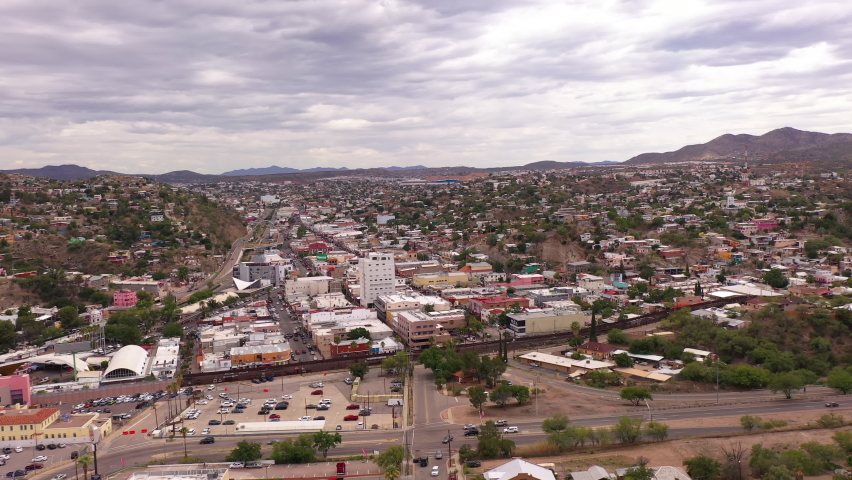 International border USA Mexico divides the city of Nogales in Arizona and Sonora.