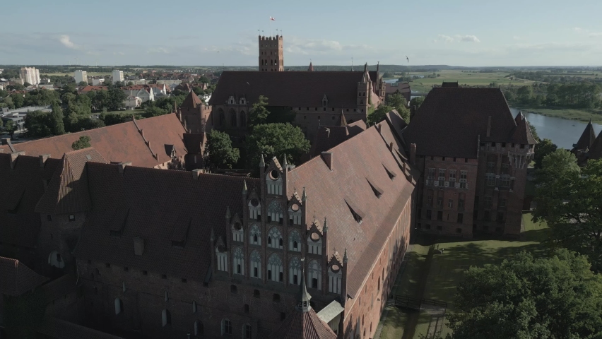 The biggest european medieval castle built by Teutonic Order in Poland. Malbork castle is the greatest brick structure in the world. 

Video is a part of 25 shots set. Flat profile - easy for grading