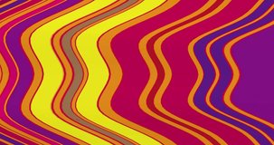 Multicolored zigzag stripes .seamless loop video. Abstract  striped background. 