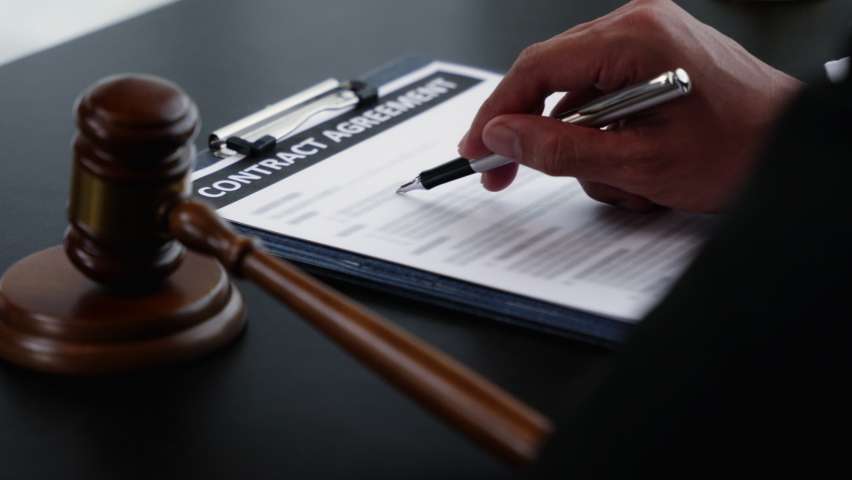Close up of lawyer