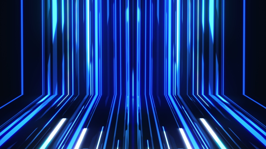 Seamless Loop Digital Technology Stream Super Fast Speed Lines Background. Super Fast Internet Technology Fiber Docsis.