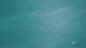 Top view Beautiful sea summer landscape Waves sea water surface High quality video Bird's eye view,Sea ocean background