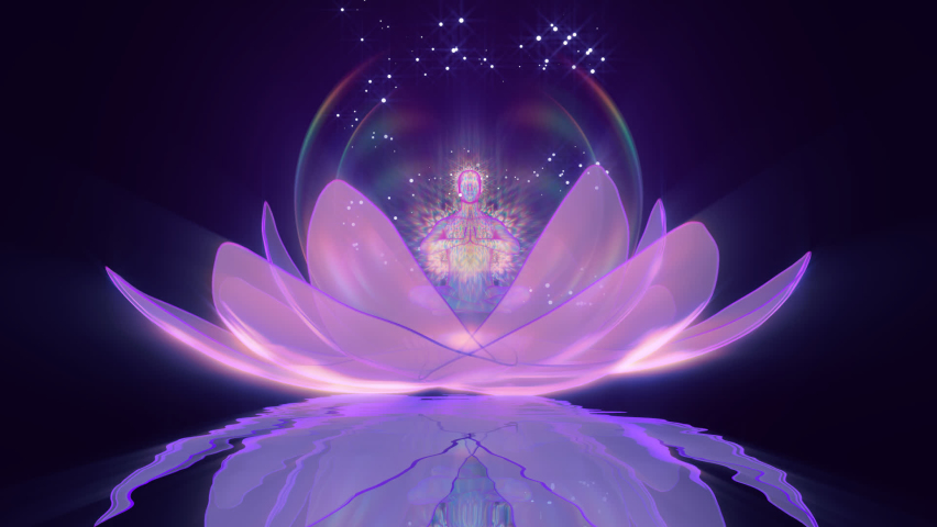 looped 3d animation of a demiurge meditating in a lotus Royalty-Free Stock Footage #1092331053