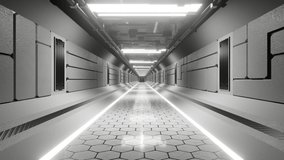 abstract background of Sci Fi gate tunnel Modern Futuristic Spaceship , 3D illustration rendering - Powered by Shutterstock - Get 15% off with code: PIKWIZARD15