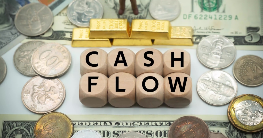 The business finance term and definition cash flow refers to the amount of operating cash that “flows” through the business and affects the business’s liquidity. Cash flow reports.reflect activity. Royalty-Free Stock Footage #1092356337