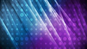 Blue and violet glossy striped abstract background with circles. Seamless looping geometric motion design. Video animation Ultra HD 4K 3840x2160