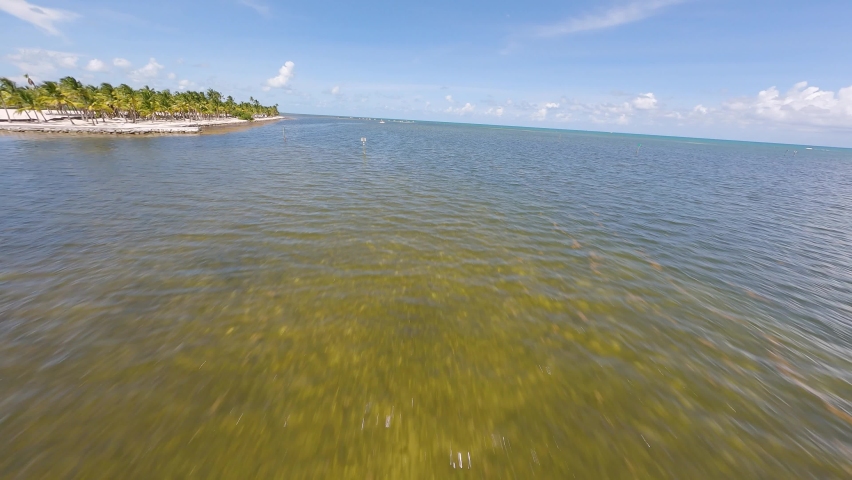Marathon Florida Open Water FPV Drone Flight Over Ocean
