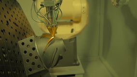 Direct metal deposition - advanced additive laser melting and powder spray manufacturing technology for repair, rebuild metal workpieces - slow motion. Metalworking, robotic, industrial concept - Powered by Shutterstock - Get 15% off with code: PIKWIZARD15