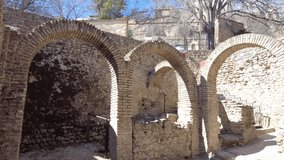 exterior arches in Arab baths of Ronda