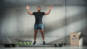 Online Workout Service: Professional Trainer Explaining Exercise, Virtual Video Tutorial for Training. Handsome Black Athletic Coach Teaching Audience Healthy Lifestyle. Static Screen Replacement - Powered by Shutterstock - Get 15% off with code: PIKWIZARD15