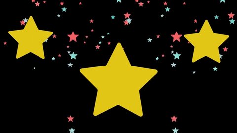 Hand Drawn Shining Stars Set Animated Stock Footage Video (100% Royalty ...