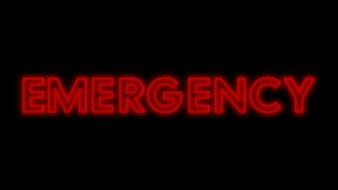 Animation Emergency Sign Flicker Effect Isolated Stock Footage Video ...