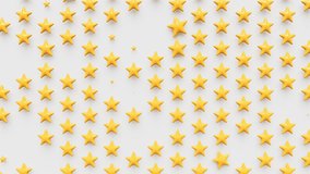 Field of golden stars pop up on white background. Product quality backdrop animation - Powered by Shutterstock - Get 15% off with code: PIKWIZARD15