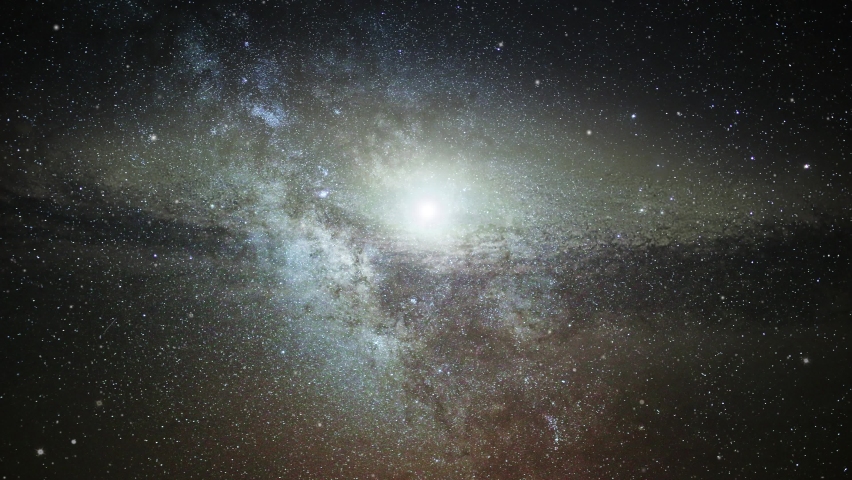 4k galaxy with bright light in a dark universe