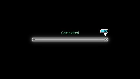 Loading Bar Downloading Bar Loading Screen Stock Footage Video (100% ...