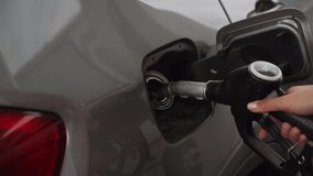 Driver Opens Car Fuel Tank For Filling Gasoline Fill Petrol Benzine On Trip Preparation Auto Journey Filling Diesel Into Gas Tank - Powered by Shutterstock - Get 15% off with code: PIKWIZARD15