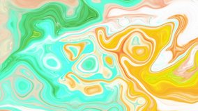 3840x2160 25 Fps. Swirls of marble. Liquid marble texture. Marble ink colorful. Fluid art. Very Nice Abstract Colorful Design Orange Blue Swirl Texture Background Marbling Video. 3D Abstract, 4K.