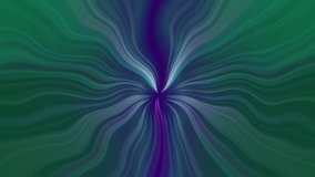 Animated background video depicting undulating beams of light emanating from the center of the frame in
blue, green and purple tones with flashes. Endless cycle. The loop.