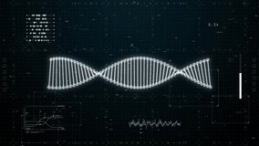 Chromosome DNA scanner tomography x-ray particles with user interface background. Science and medical technology concept. - Powered by Shutterstock - Get 15% off with code: PIKWIZARD15