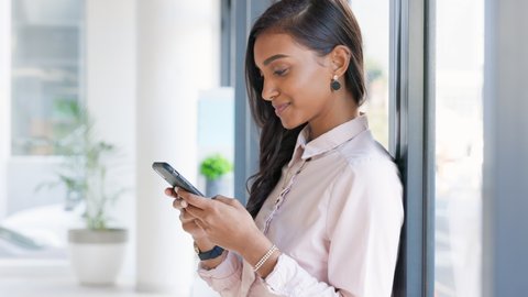 Woman Texting Sending Email On Phone Stock Footage Video (100% Royalty ...