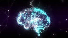 3d Animation Render of Flying Inside Digital Brain. Abstraction of Artificial Intelligence. Thinking Process. Deep Learning. Computer Technologies. Rotation Footage. Neurosurgery Diagnostic - Powered by Shutterstock - Get 15% off with code: PIKWIZARD15