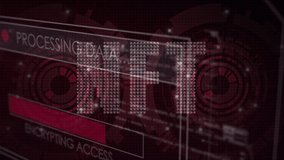 Animation of nft text over data processing and scope scanning. Global business, computing and digital interface concept digitally generated video. - Powered by Shutterstock - Get 15% off with code: PIKWIZARD15