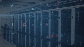 Animation of data processing over server room. Global business and digital interface concept digitally generated video. - Powered by Shutterstock - Get 15% off with code: PIKWIZARD15