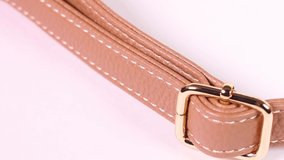 Handbag belt close up rotating