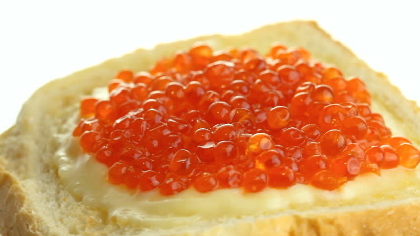 sandwich with caviar