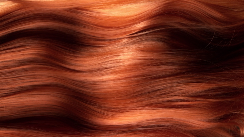 Super Slow Motion Shot of Waving Ginger Hair at 1000 fps. | Shutterstock HD Video #1092563687