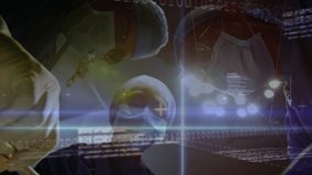 Animation of digital interface over surgeons in operating theatre. global medicine, technology, data processing and digital interface concept digitally generated video. - Powered by Shutterstock - Get 15% off with code: PIKWIZARD15