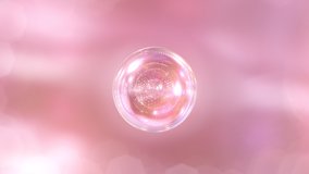 Luxurious 3D cosmetic animation of shimmering pink serum bubbles rushing together and forming one radiant capsule, symbolizing collagen boost, brightening, and deep moisture for premium skincare ads. - Powered by Shutterstock - Get 15% off with code: PIKWIZARD15