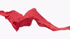 Flowing red wave cloth with alpha channel, 3d rendering. - Powered by Shutterstock - Get 15% off with code: PIKWIZARD15