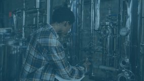 Animation of math formulas over african american female engineer. Business, math, education and technology concept digitally generated video. - Powered by Shutterstock - Get 15% off with code: PIKWIZARD15