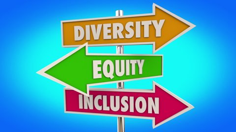 Dei Diversity Equity Inclusion Road Signs Stock Footage Video (100% ...