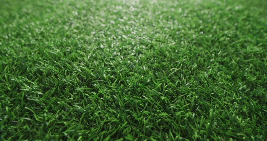 Closeup of green artificial grass, Slider shot
 Royalty-Free Stock Footage #1092584445