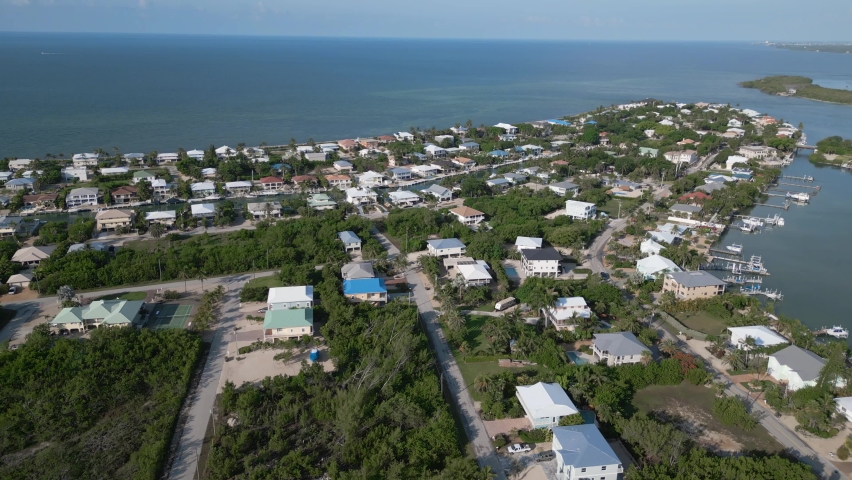 Aerial Video Luxury Vacation Homes On Duck Key Florida Keys Usa