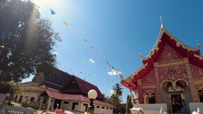 Video of Wat Phra Lao Thep Nimit, Phana District, Amnat Charoen Province, 4K format