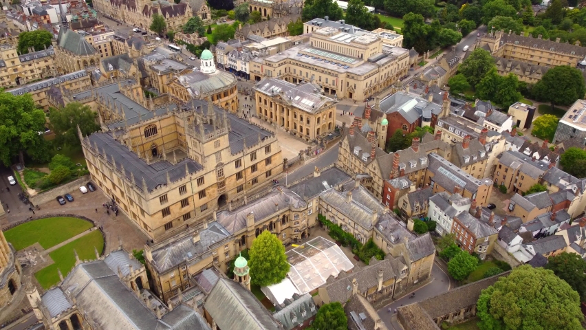 Amazing University of Oxford - the ancient buildings from above - travel photography