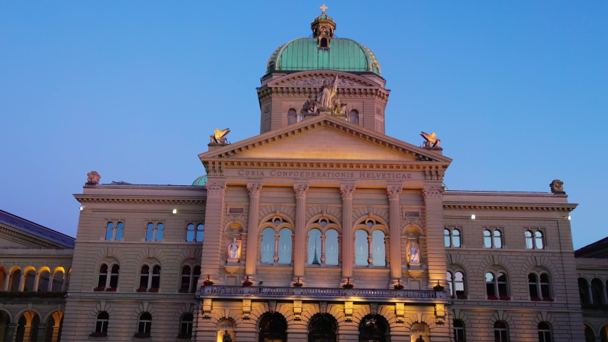 Parliament building of Switzerland in the city of Bern
