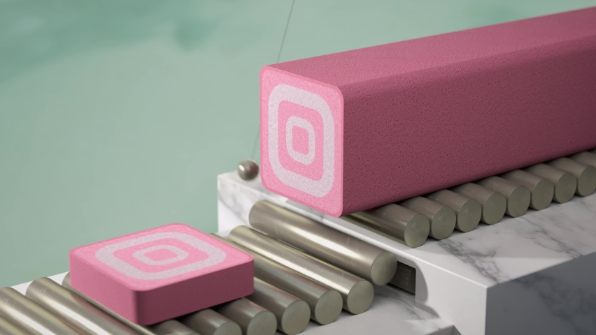 Satisfied loop. Relaxing slicing. Satisfying looped relax and calm video with pink candy conveyor. 
Enjoyable colors and kinetic sand slice. Royalty-Free Stock Footage #1092603705