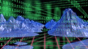 Animation of data processing and digital mountains on black background. Global business and digital interface concept digitally generated video. - Powered by Shutterstock - Get 15% off with code: PIKWIZARD15