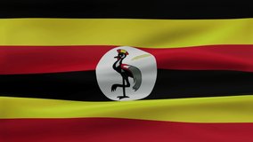 Uganda waving flag, wind, waving, independence day, Background.